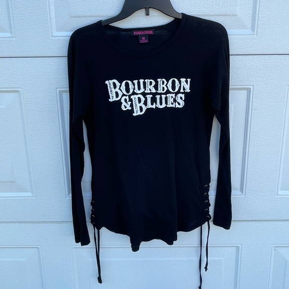 Rock & Roll Cowgirl Bourbon & Blues Top Med - Picture 2 of 4